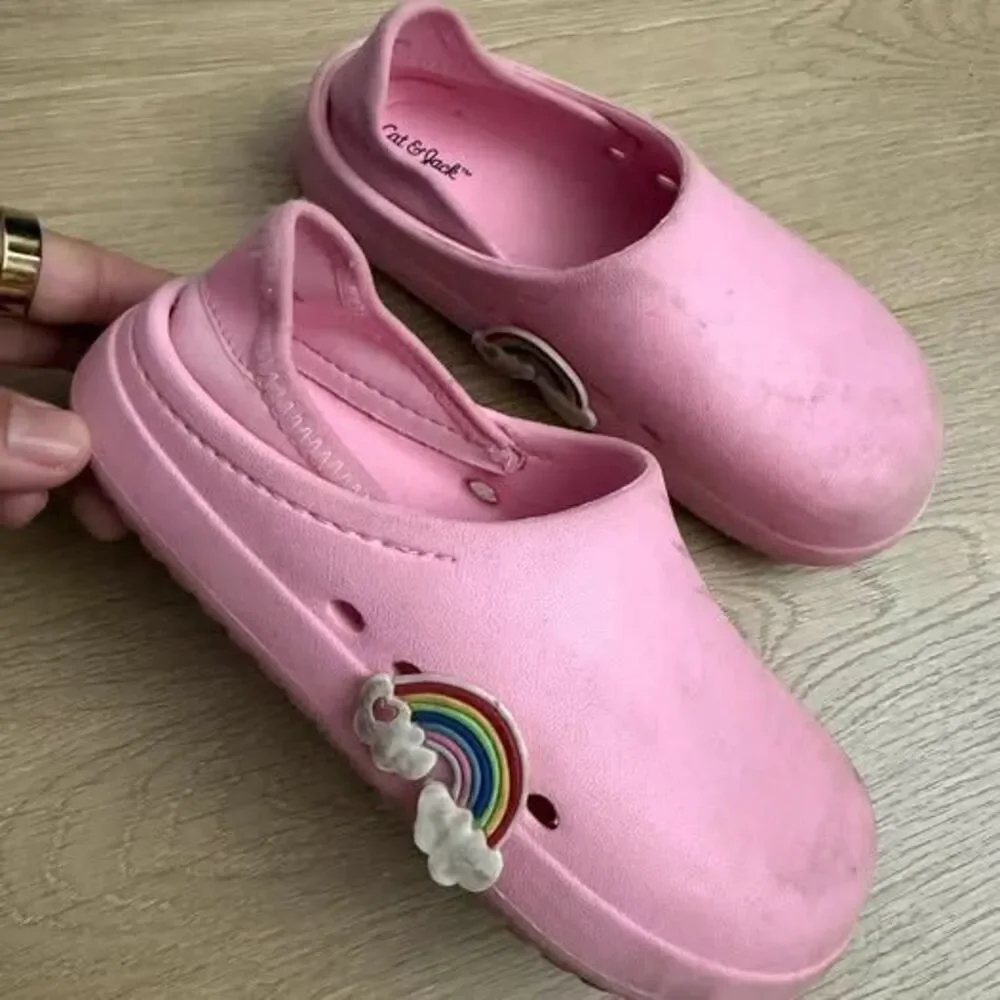 Cat & Jack Pink Rainbow Clogs Size 11